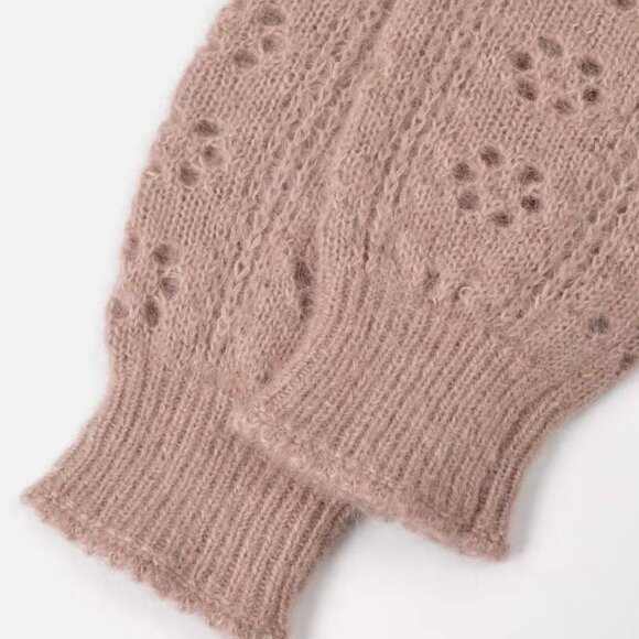 Doen Emery pointelle cardigan pink NWOT - Picture 8 of 8